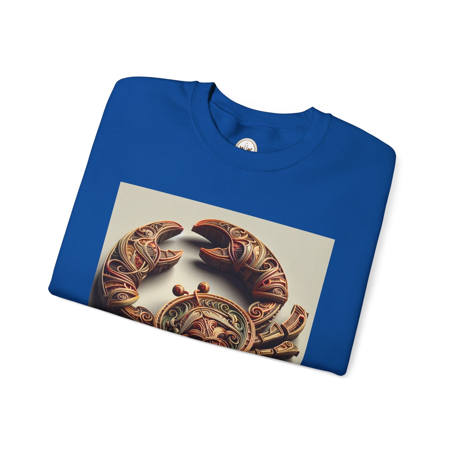 Unisex Heavy Blend™ Crewneck Sweatshirt, Crab Artifact, Cancer Zodiac Design