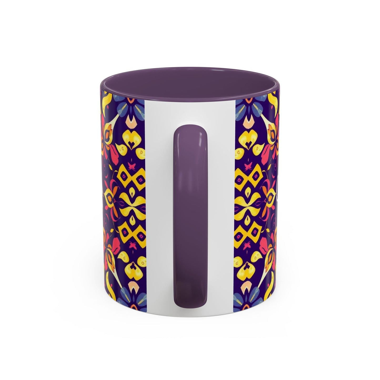 Accent Coffee Mug, Capricorn, Zodiac v1, Flower Pattern, (11, 15oz)