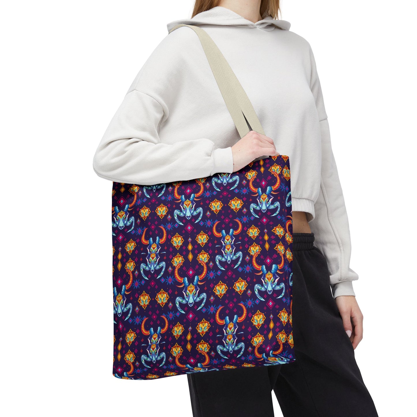Tote Bag (AOP), Taurus, Zodiac, Jewel Pattern