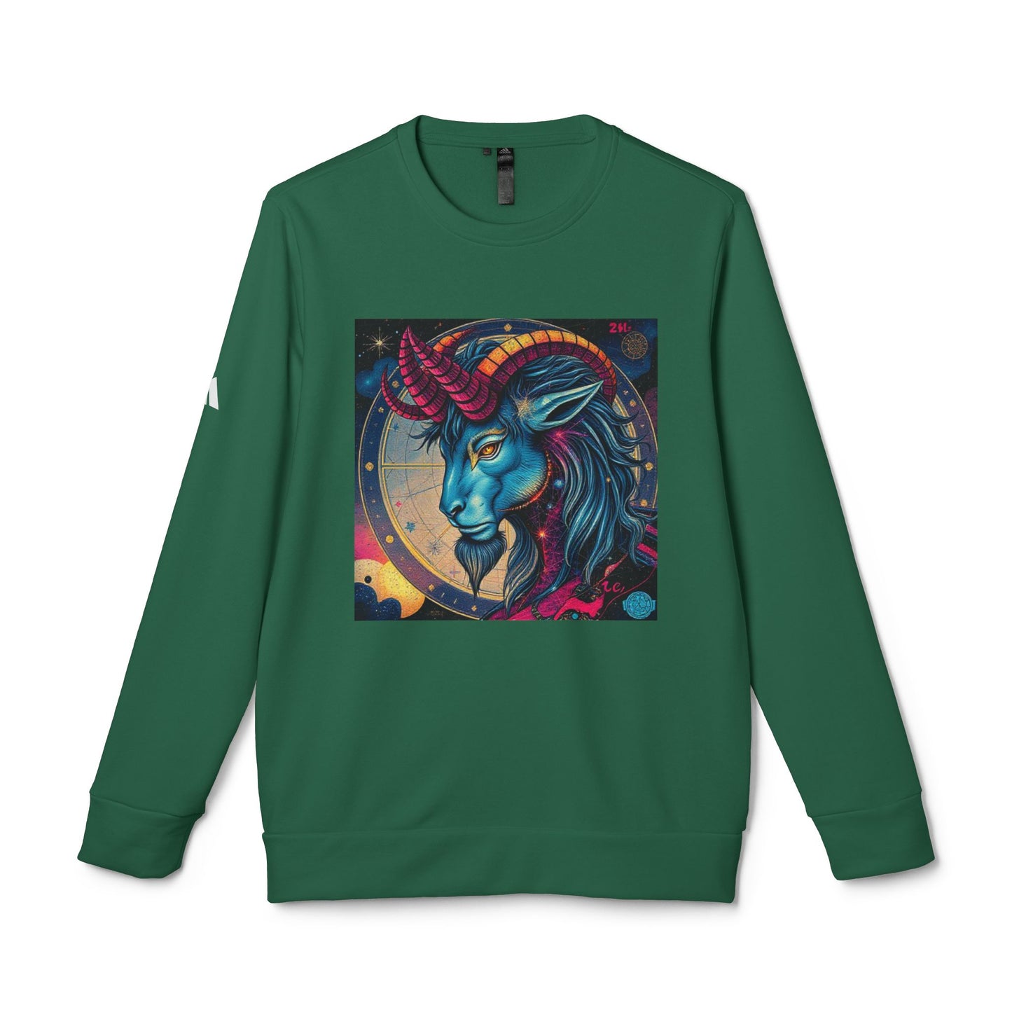 Adidas, Unisex Fleece Crewneck Sweatshirt, Capricorn, Pop Art v1, Zodiac