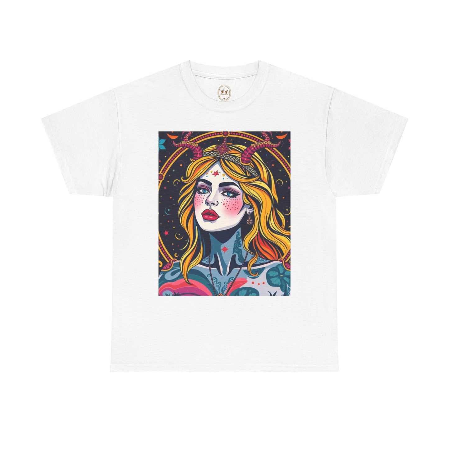 Unisex Heavy Cotton T-Shirt, Virgo, Zodiac v2, Sexy Art