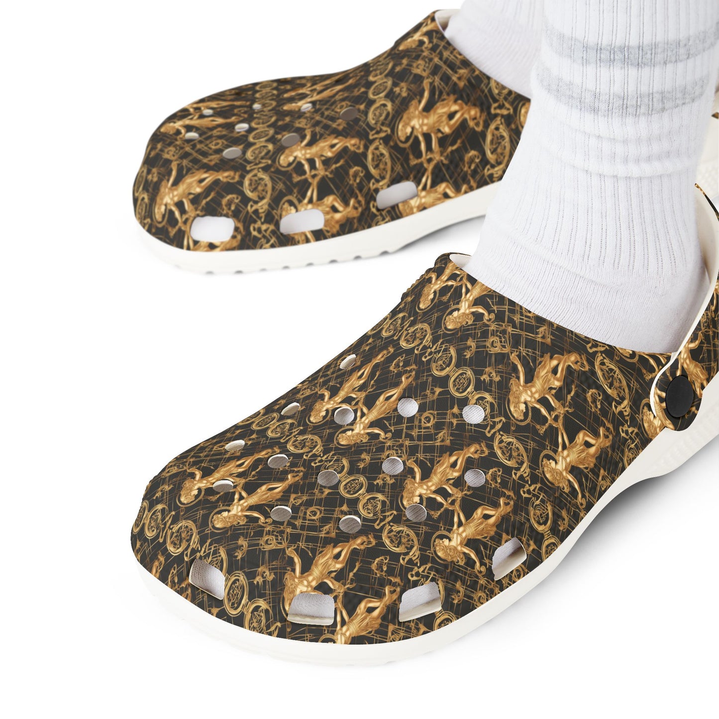 EVA Foam Rubber Shoes, (AOP), Gemini, Zodiac v2, Pattern