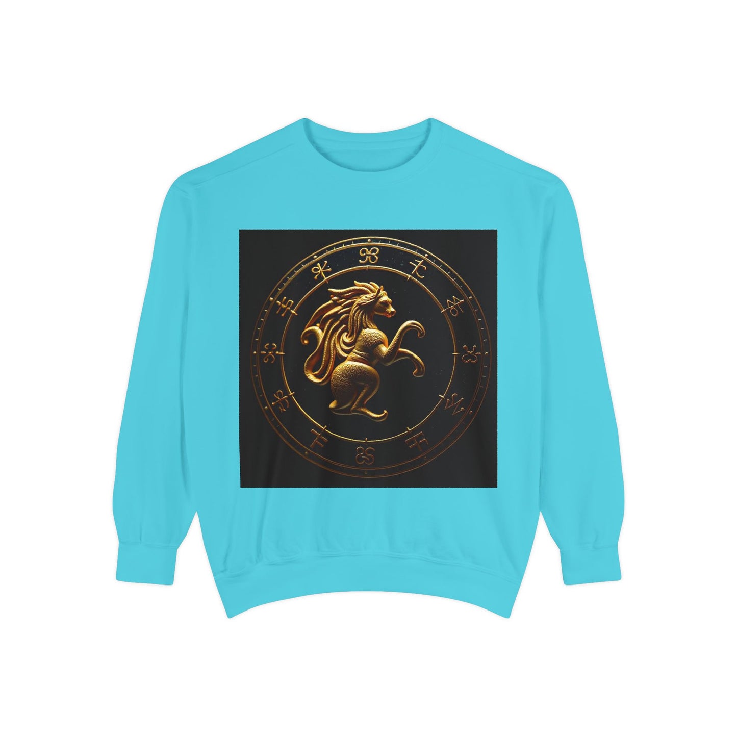 Garment-Dyed Sweatshirt, Unisex, Space Animal Design v1, Virgo