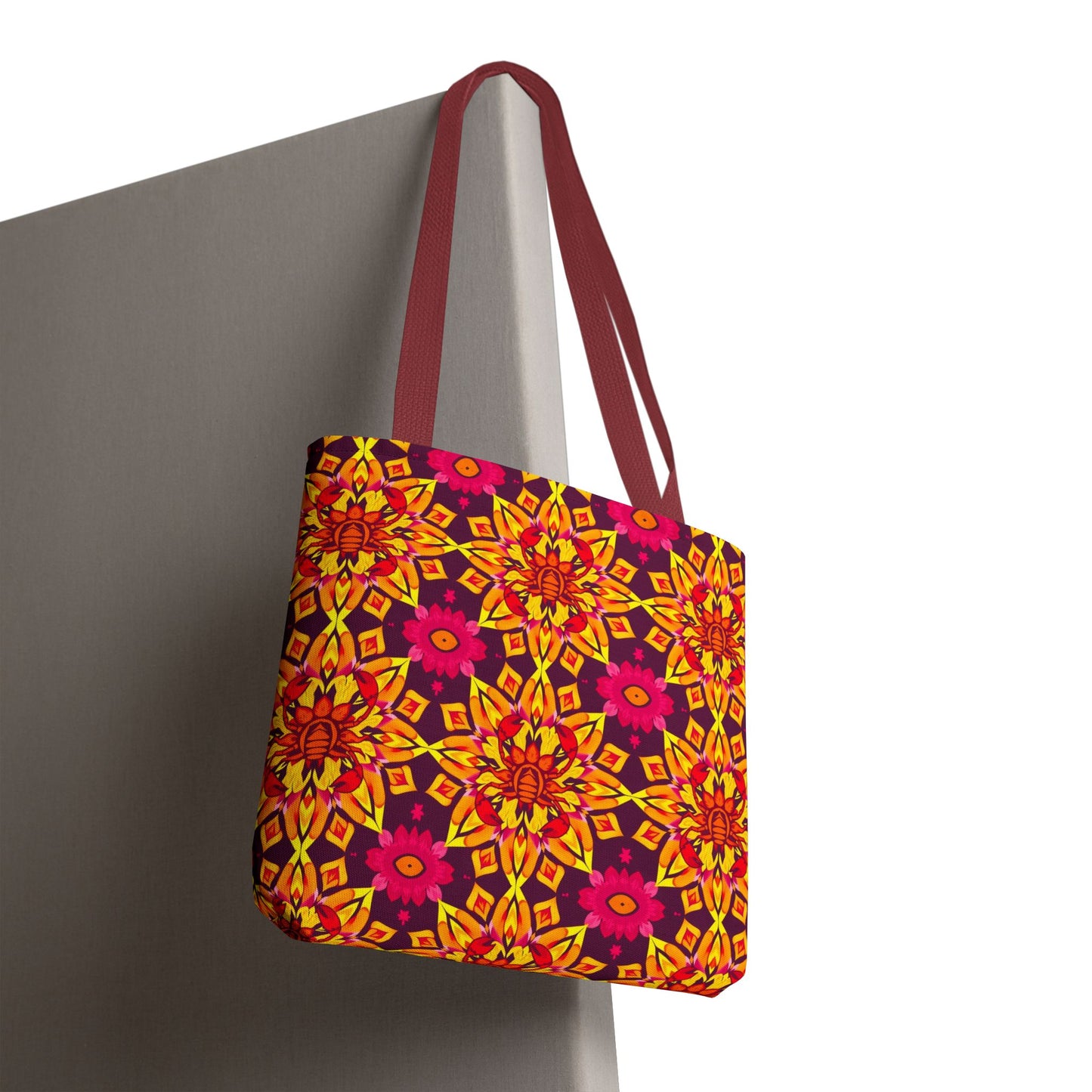Tote Bag, (AOP), Scorpio, Zodiac v5, Flower Pattern