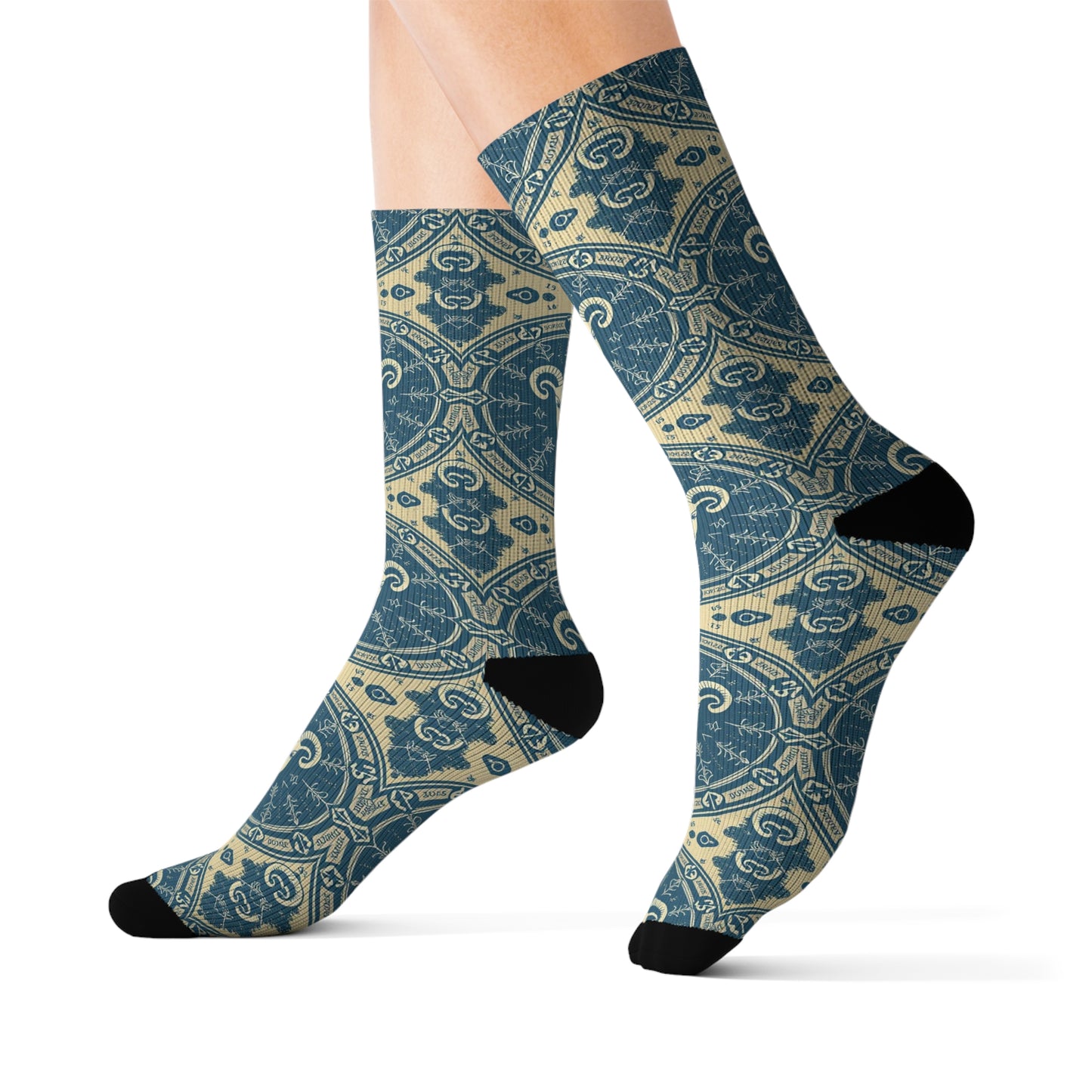 Sublimation Socks, Aries, Zodiac v1, Pattern