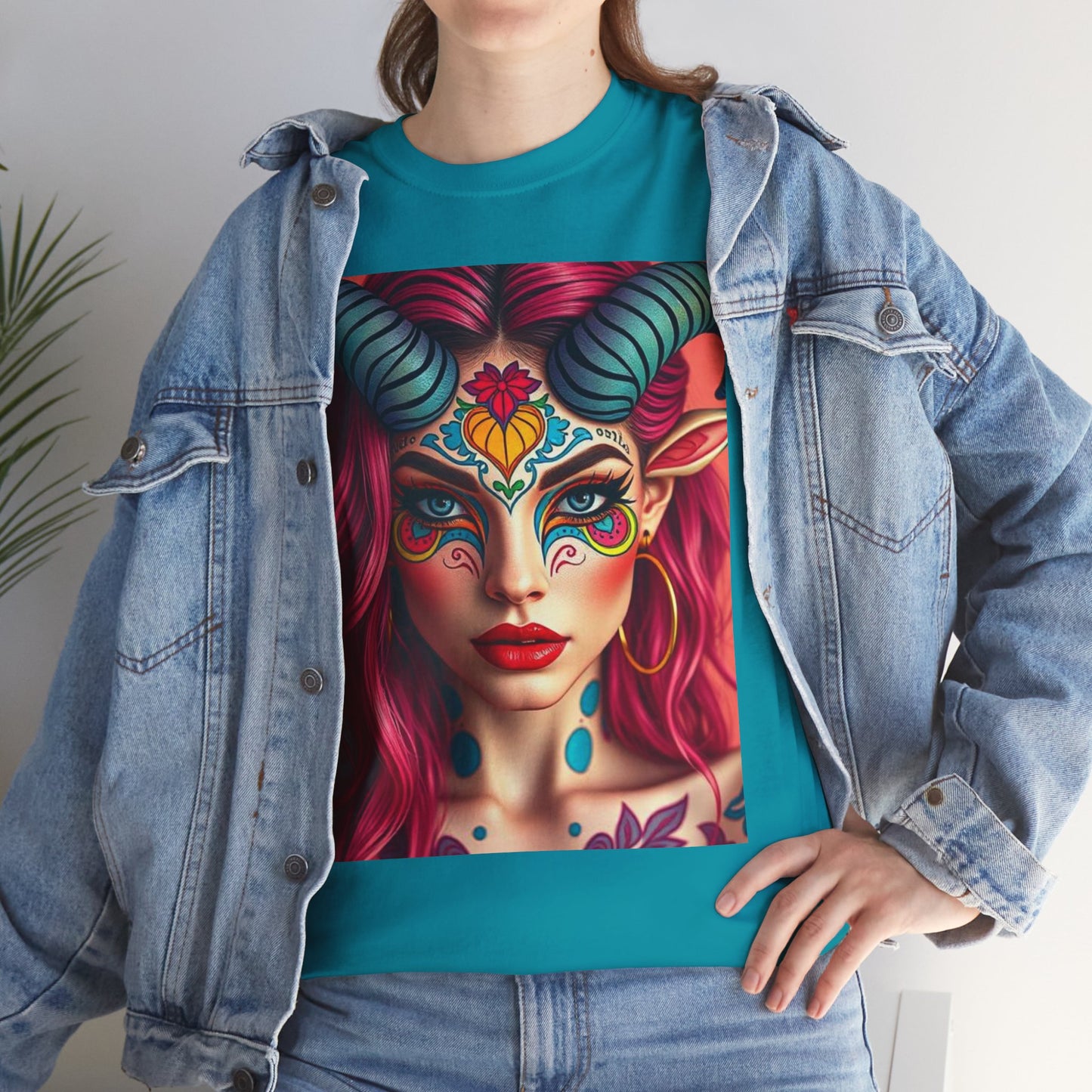 Unisex Heavy Cotton T-Shirt, Taurus, Zodiac, Sexy Art