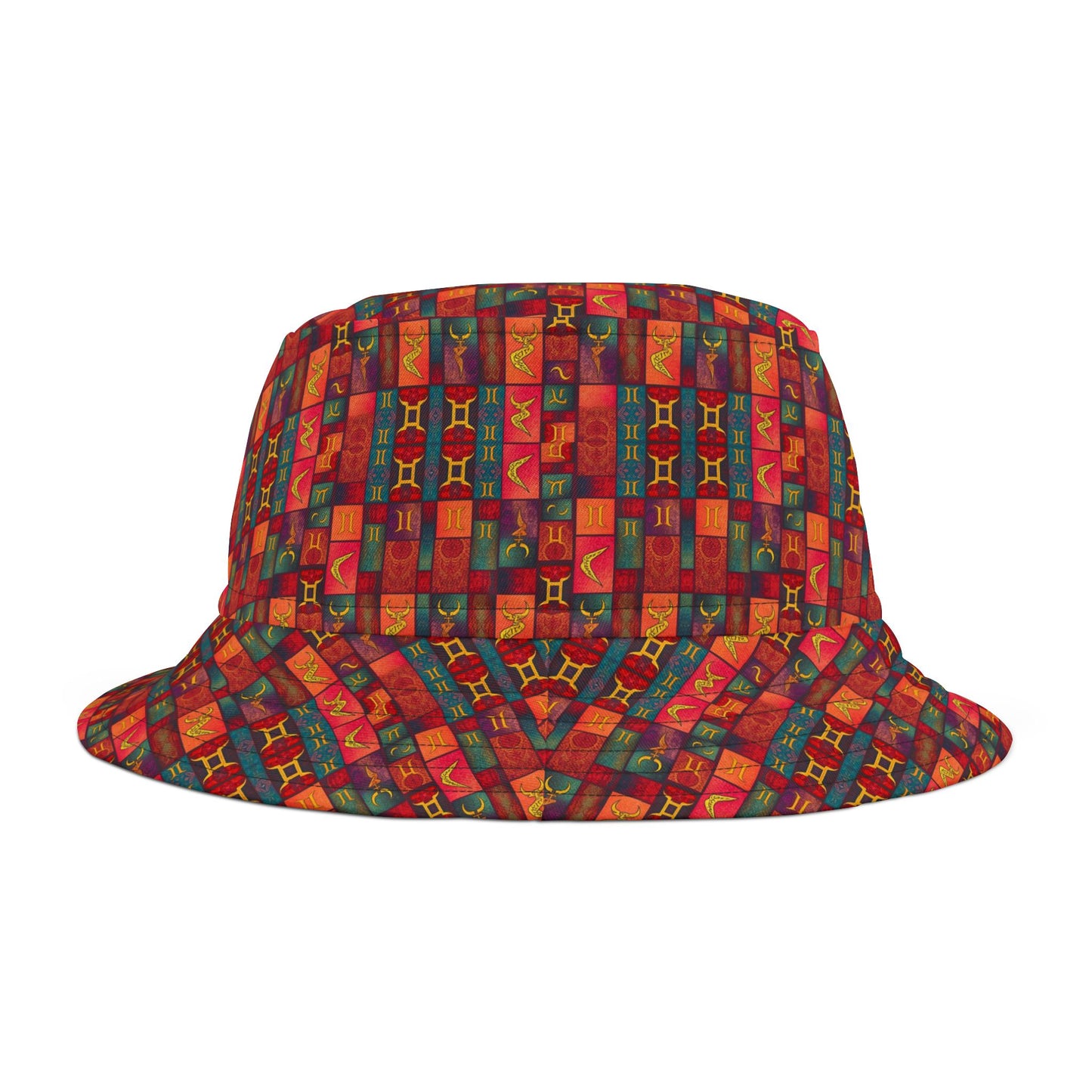 Bucket Hat, (AOP), Gemini, Zodiac, Shape Pattern