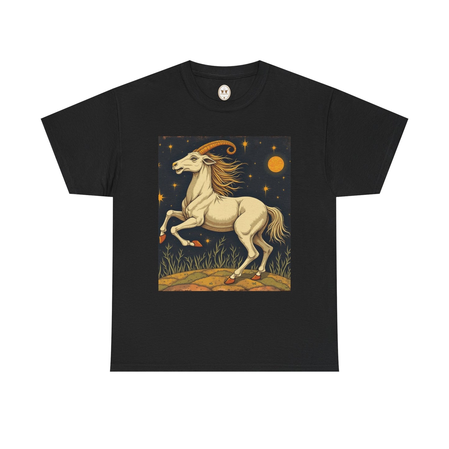Unisex Heavy Cotton T-Shirt, Aries Animal, Zodiac Design