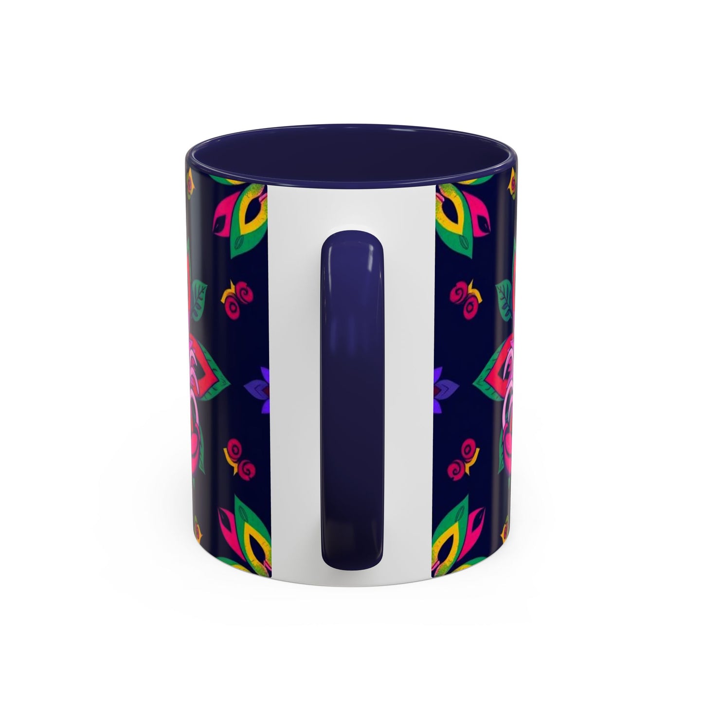 Accent Coffee Mug, Scorpio, Zodiac v4. Flower Pattern, (11, 15oz)