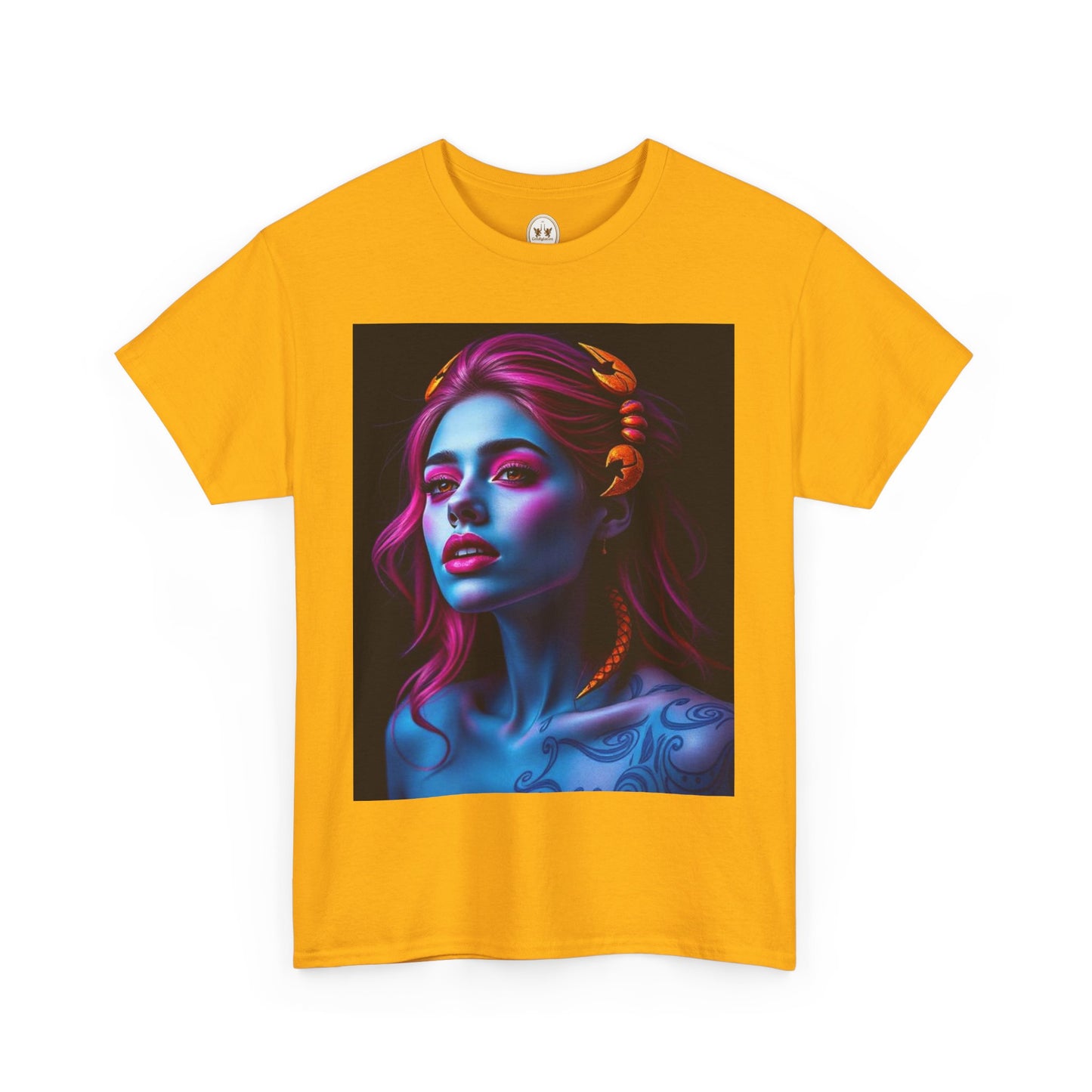 Unisex Heavy Cotton T-Shirt, Scorpio, Zodiac, Sexy Art