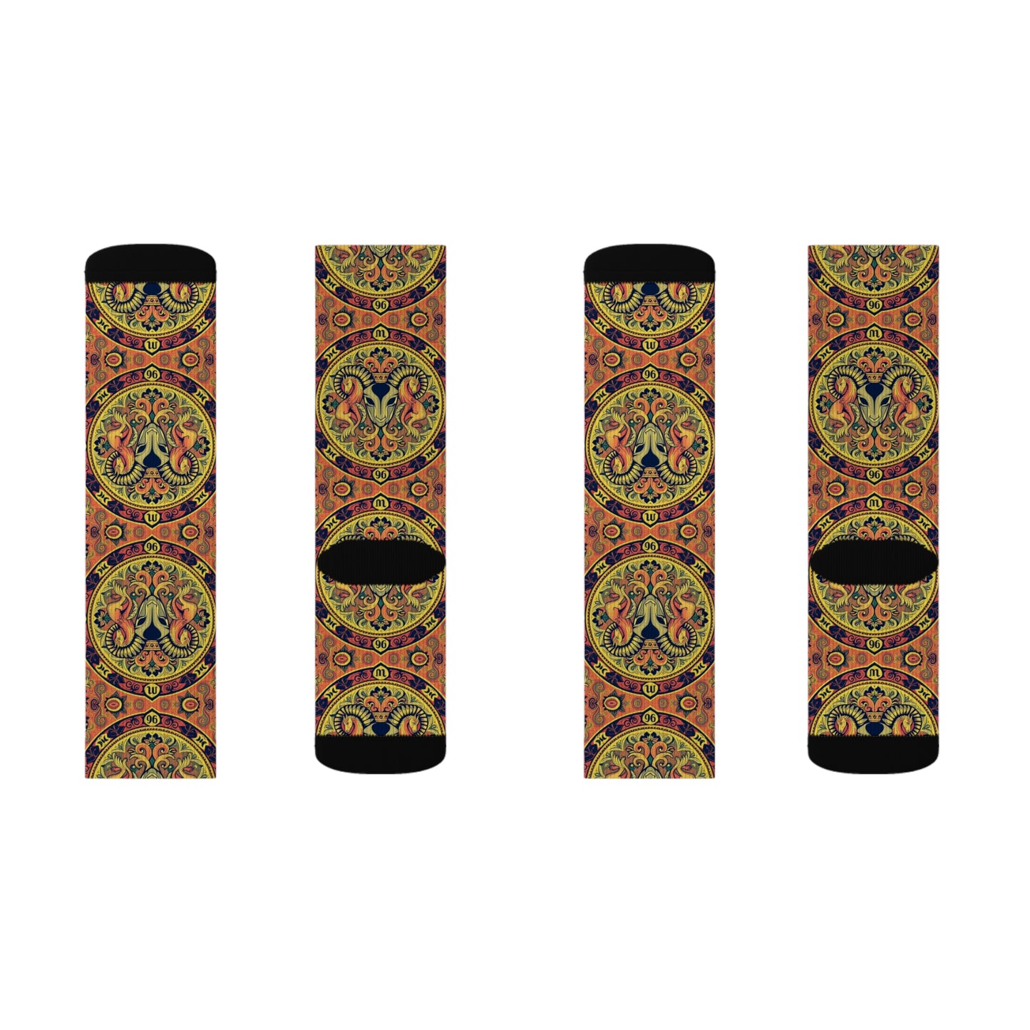 Sublimation Socks, Aries, Zodiac v3, Pattern
