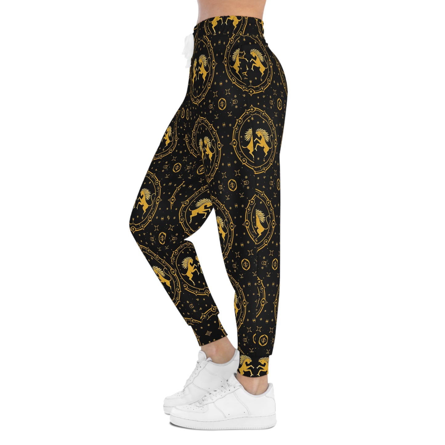 Athletic Joggers, Zodiac Design, Pattern, Gemini, AOP
