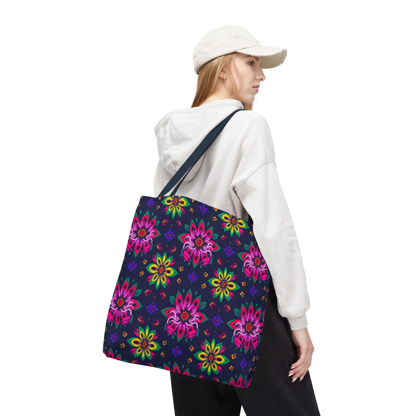 Tote Bag (AOP), Scorpio, Zodiac v2, Flower Pattern