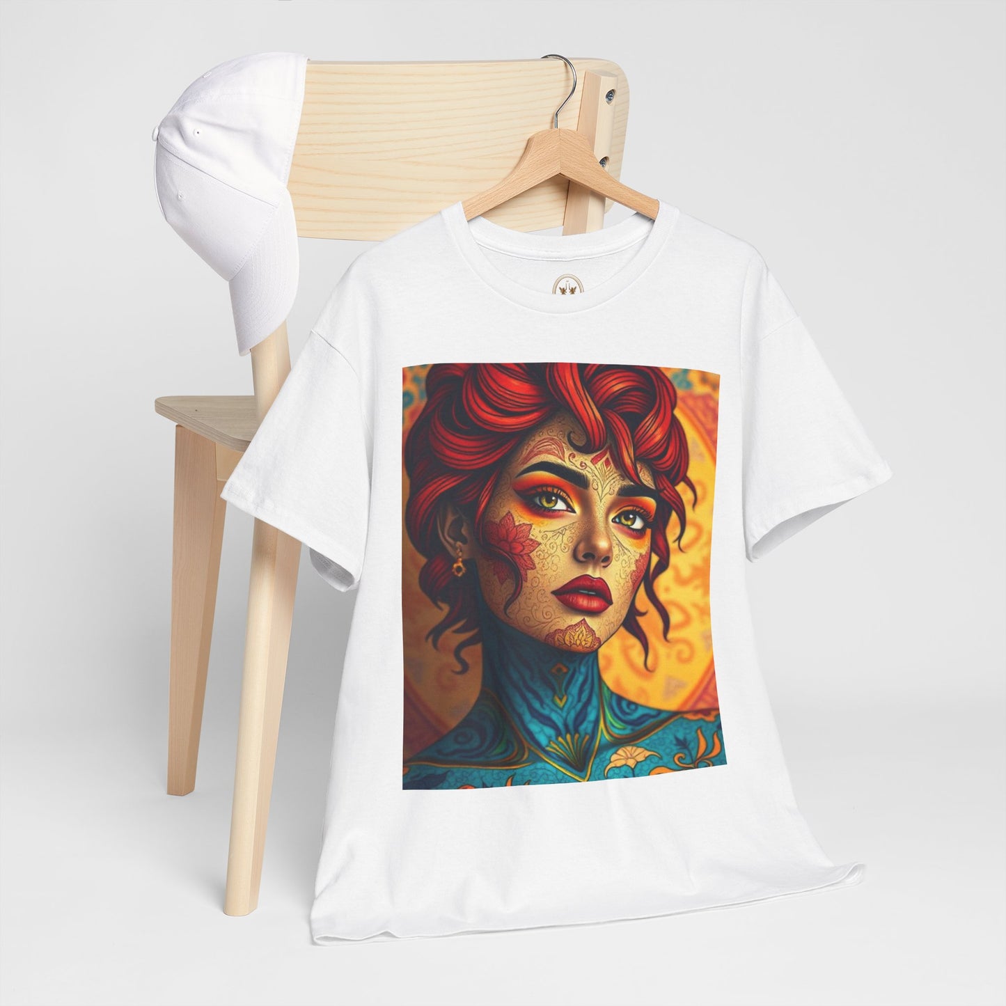 Unisex Heavy Cotton T-Shirt, Aquarius, Zodiac, Sexy Art
