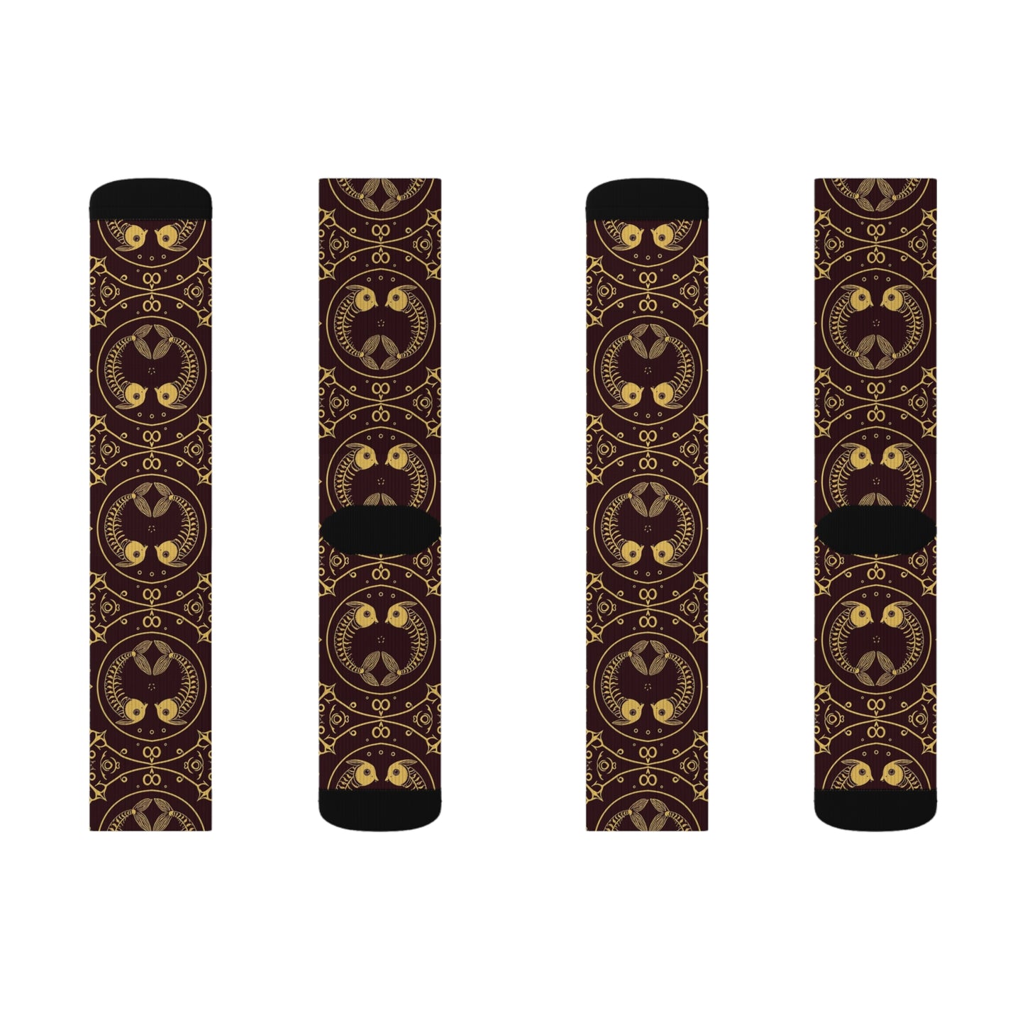 Sublimation Socks, Pisces, Zodiac v1, Pattern
