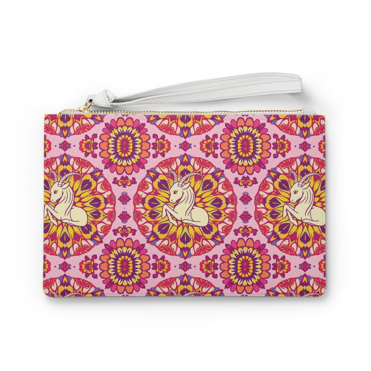 Clutch Bag, Capricorn, Zodiac, Flower Pattern