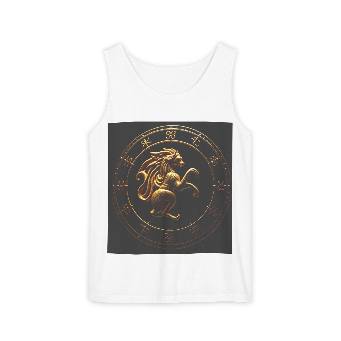 Unisex Garment-Dyed, Tank Top, Virgo Design, Planet Animal, 100% US cotton