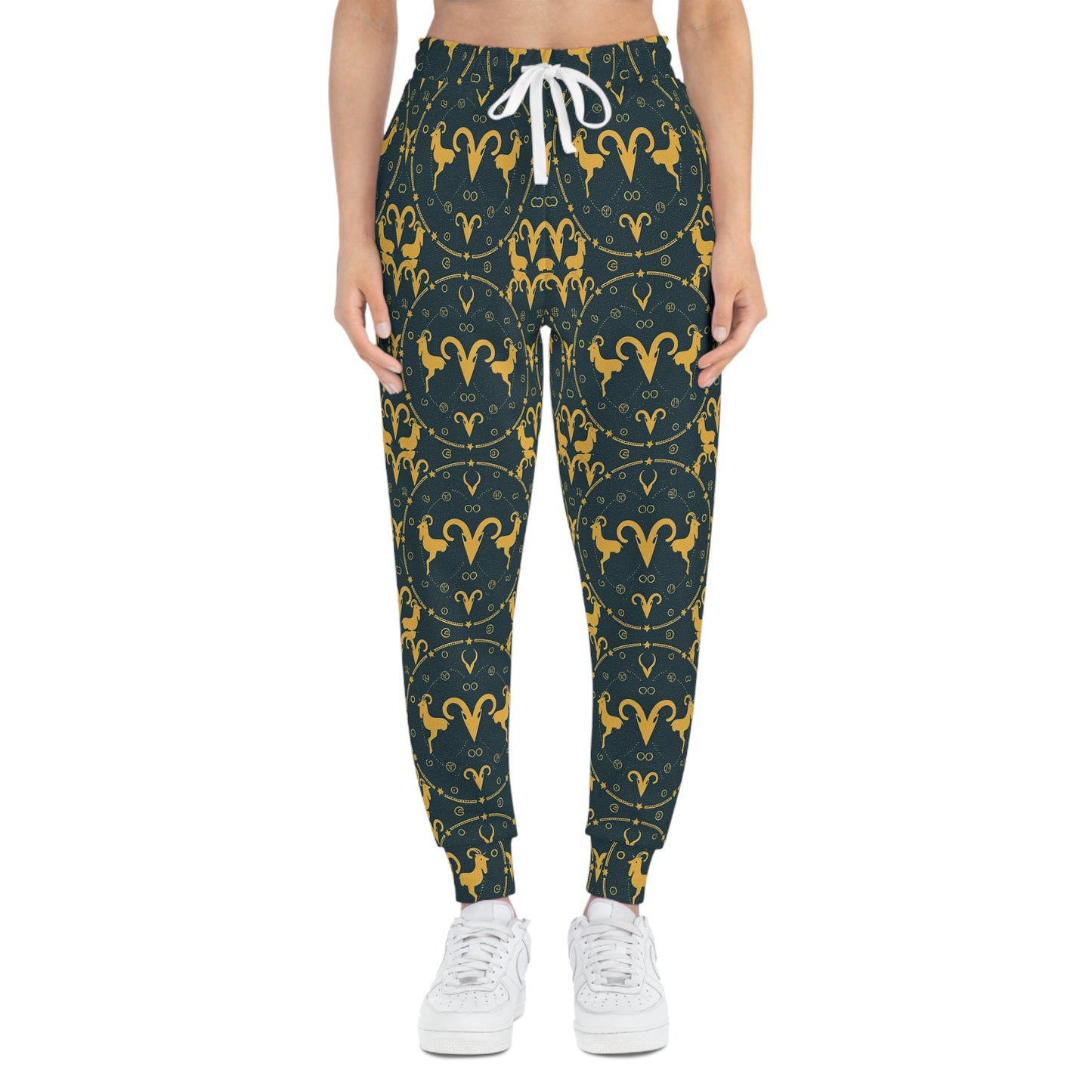 Athletic Joggers, Zodiac Design, Pattern v1, Aries, AOP