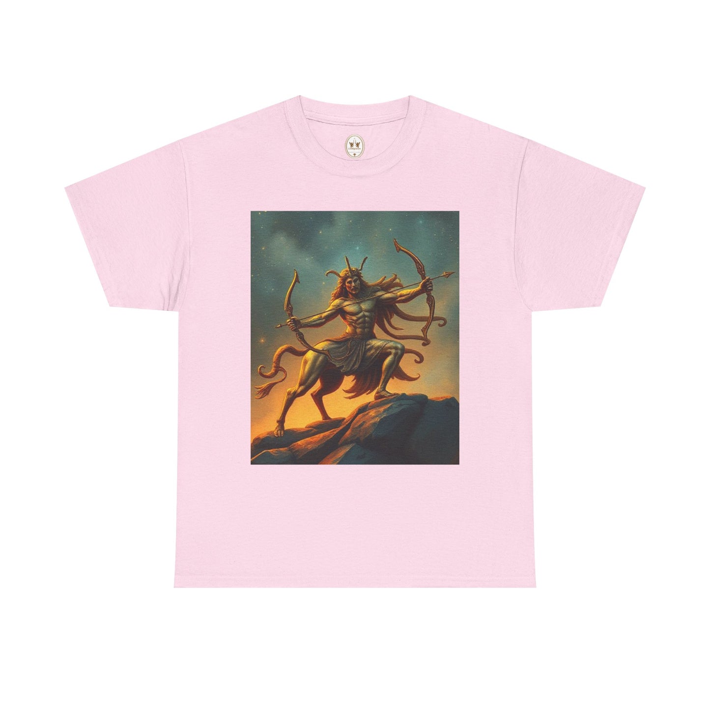 Unisex Heavy Cotton T-Shirt, Arrow Centaur v1, Sagittarius Zodiac Design