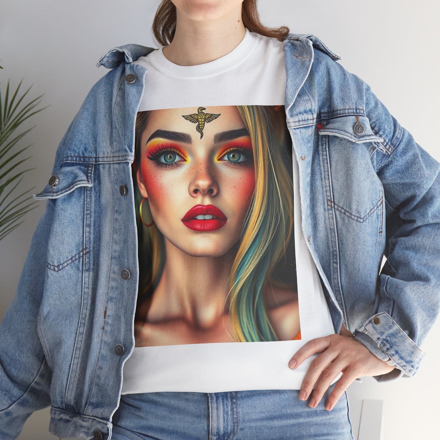 Unisex Heavy Cotton T-Shirt, Virgo, Zodiac, Sexy Art