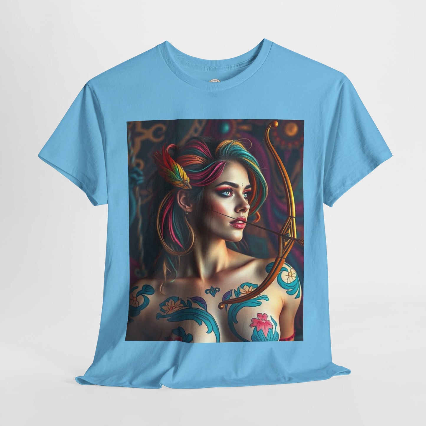 Unisex Heavy Cotton T-Shirt, Sagittarius, Zodiac v1, Sexy Art