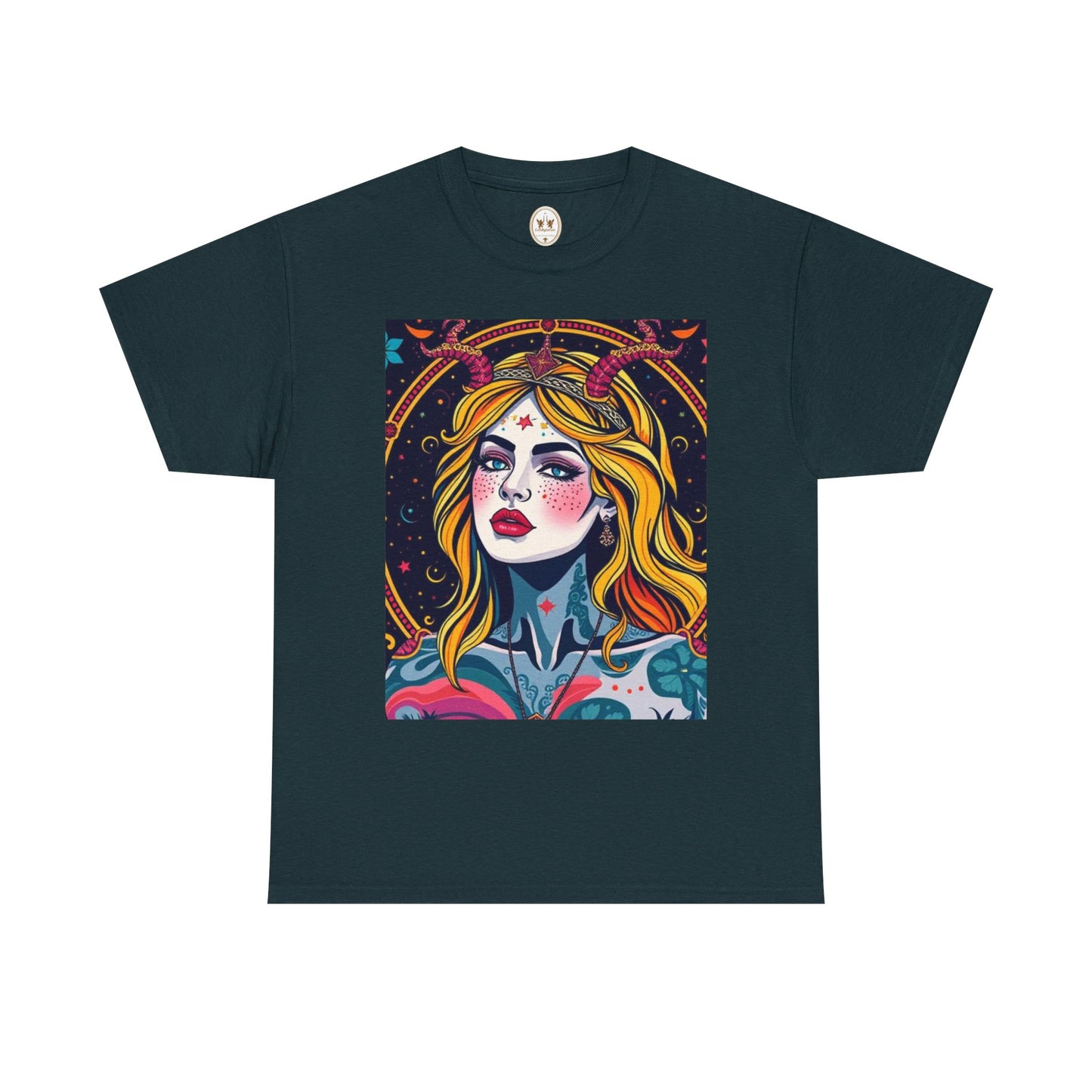 Unisex Heavy Cotton T-Shirt, Virgo, Zodiac v2, Sexy Art