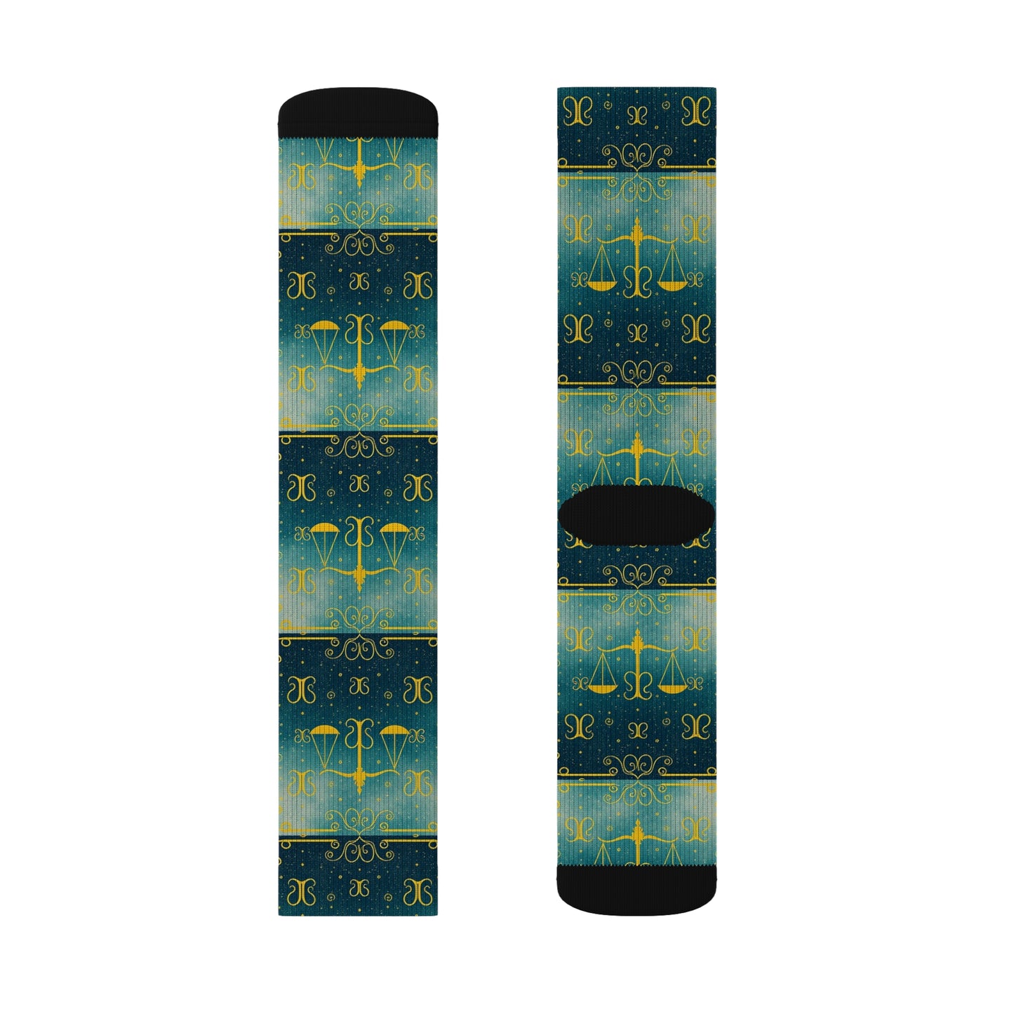 Sublimation Socks, Libra, Zodiac v1, Pattern