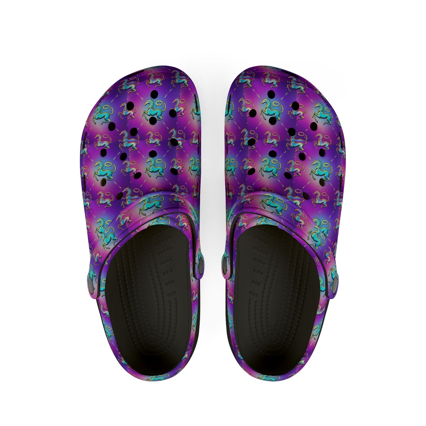 EVA Foam Rubber Shoes, (AOP), Aquarius, Zodiac v4, Pattern