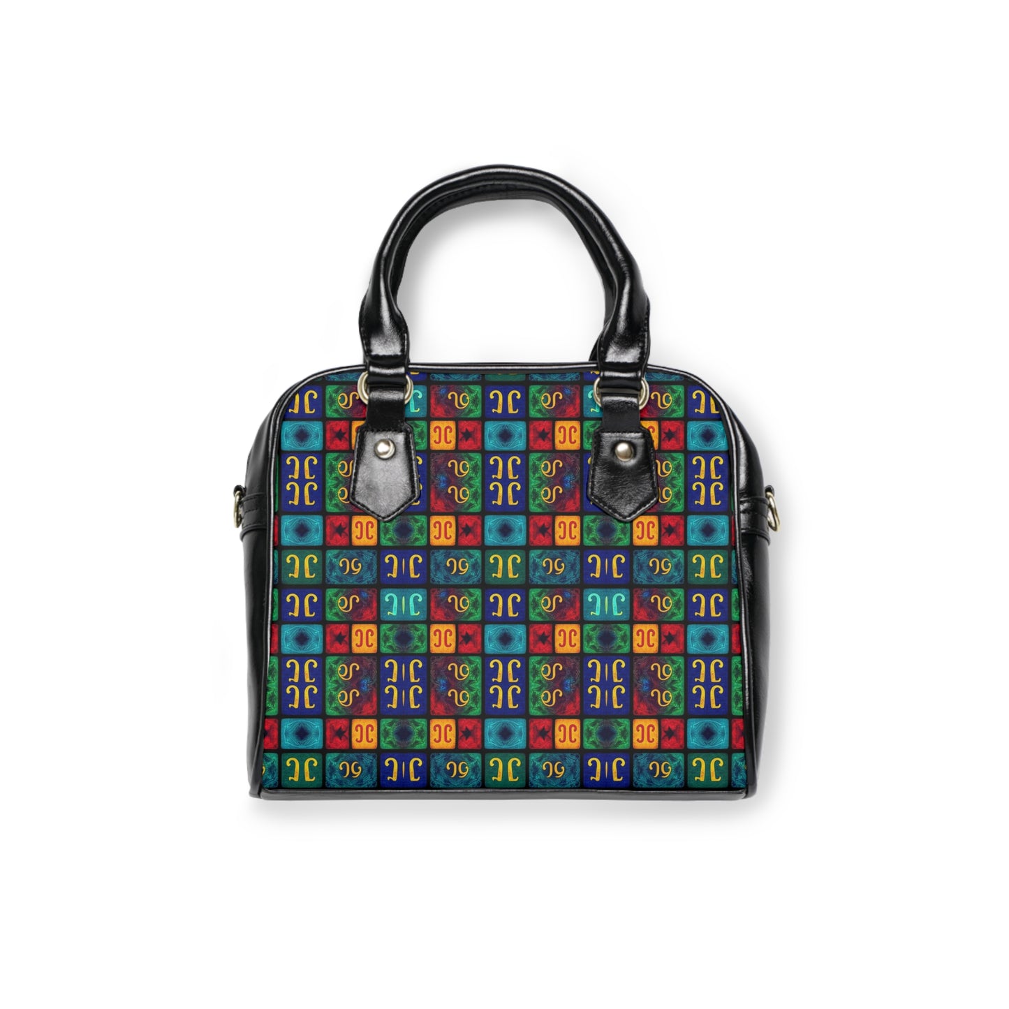 Shoulder Handbag, Aquarius, Zodiac v3, Shapes Pattern