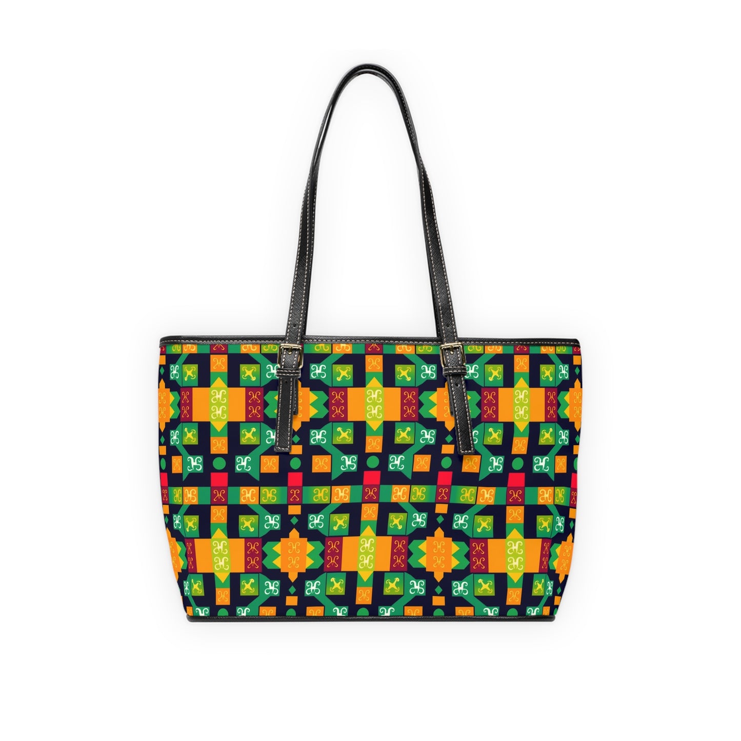 Leather Shoulder Bag, Virgo, Zodiac v1, Shapes Pattern