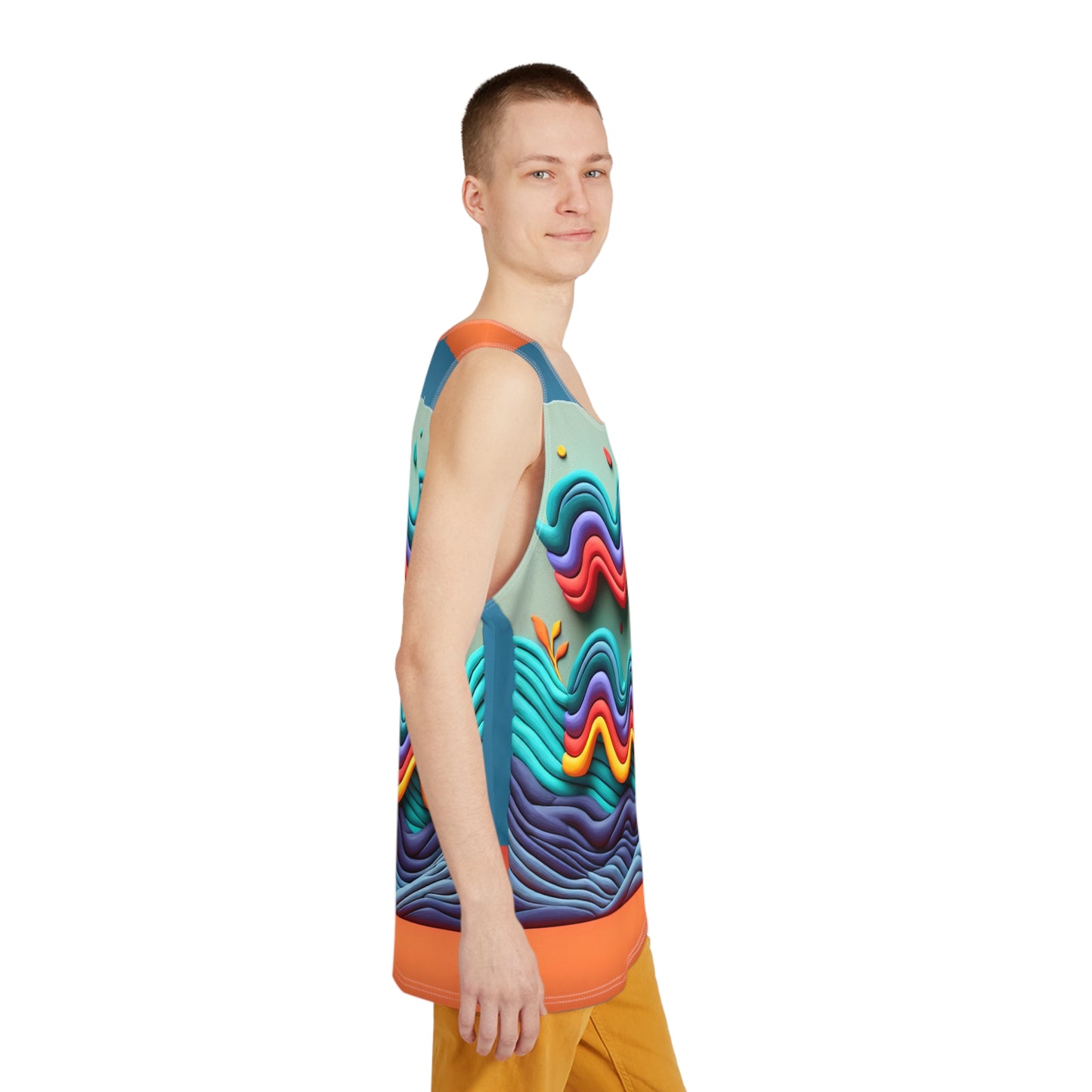 Men's Tank (AOP), Regular fit, Aquarius Painting Zodiac Sign