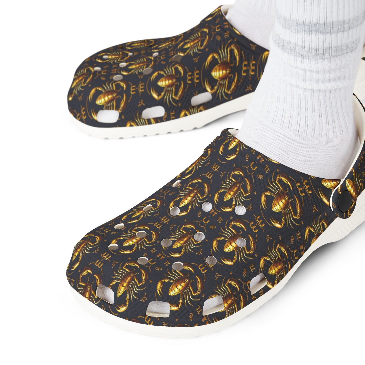 EVA Foam Rubber Shoes, (AOP), Scorpio, Zodiac, Pattern