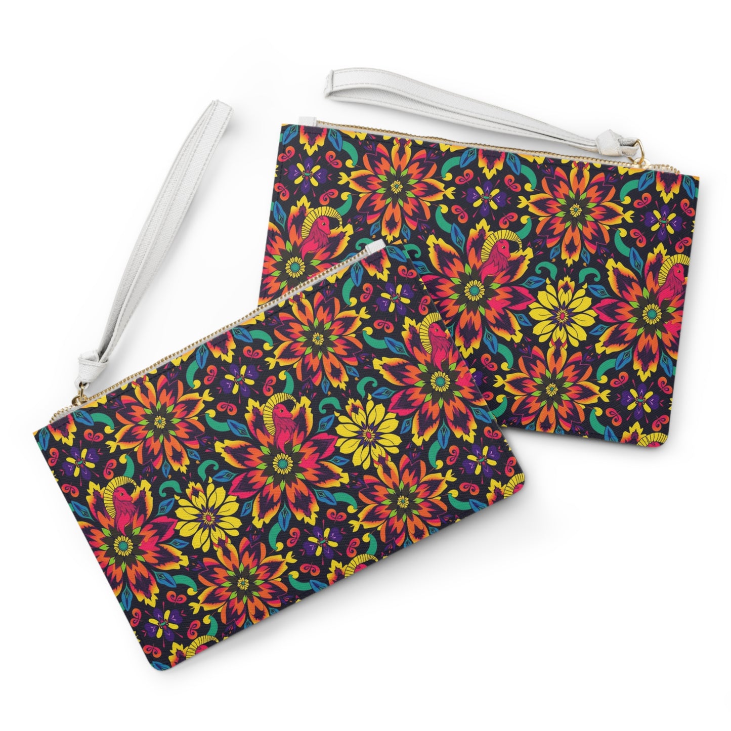 Clutch Bag, Capricorn, Zodiac v1, Flower Pattern