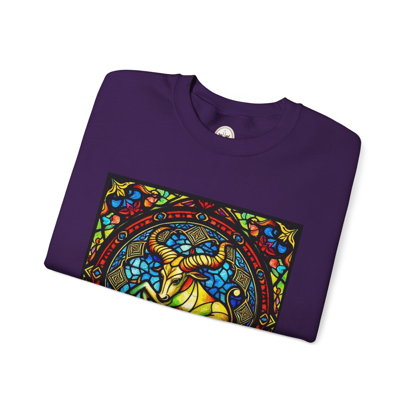 Unisex Heavy Blend™ Crewneck Sweatshirt, Glass, Taurus Zodiac Design