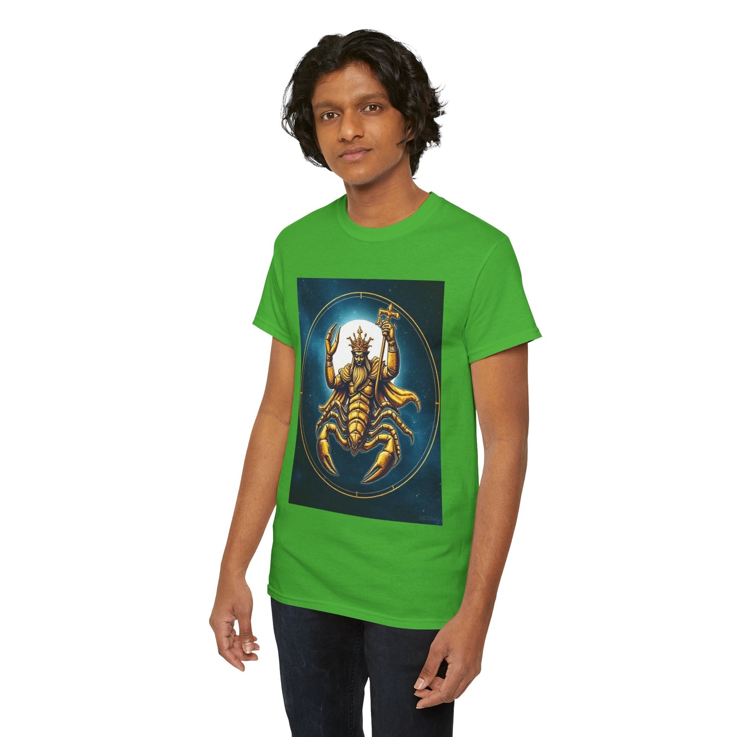 Unisex Heavy Cotton T-Shirt, Moon, Scorpio Zodiac Design
