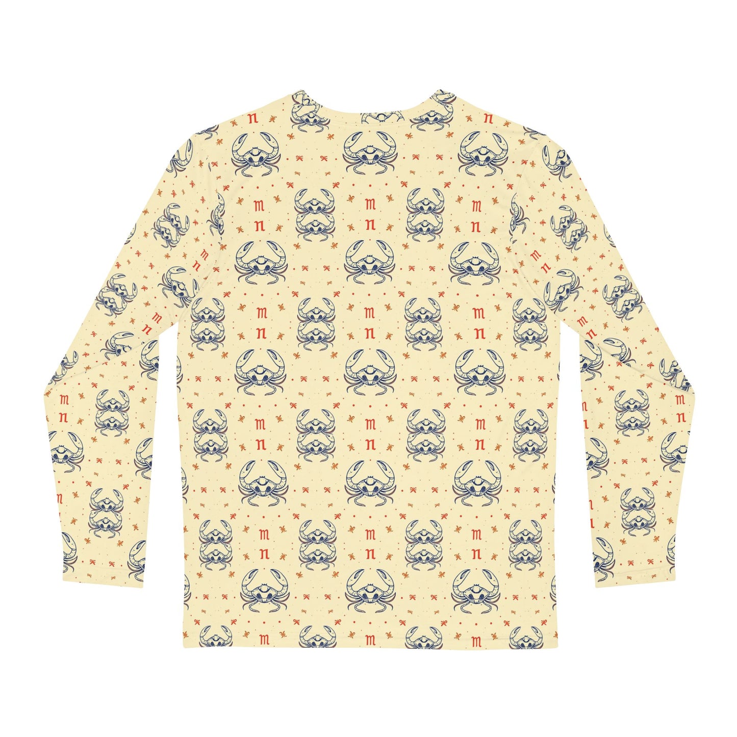 Men's Long Sleeve Shirt, (AOP), Cancer, Zodiac, Pattern