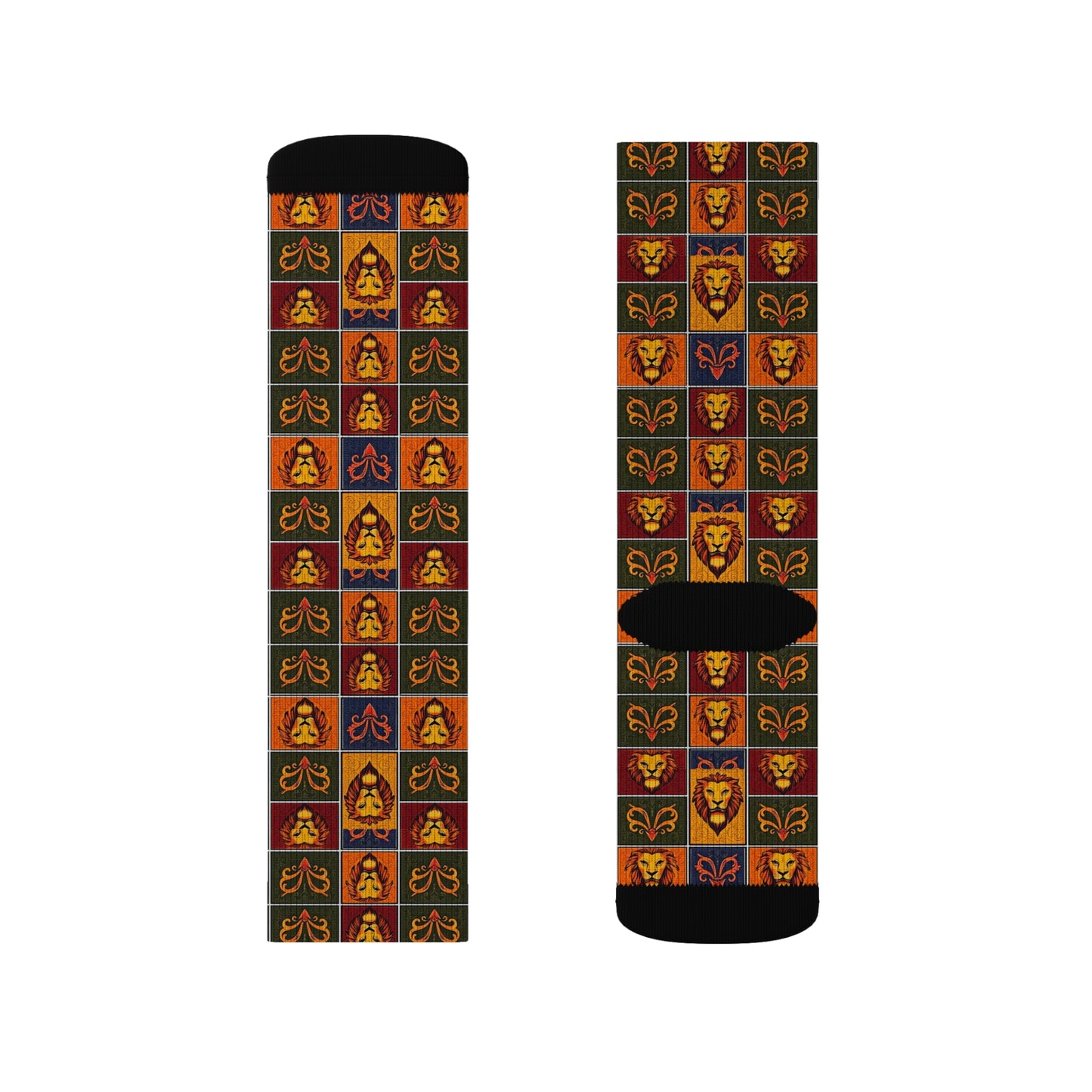 Sublimation Socks, Leo, Zodiac v1, Shapes Pattern