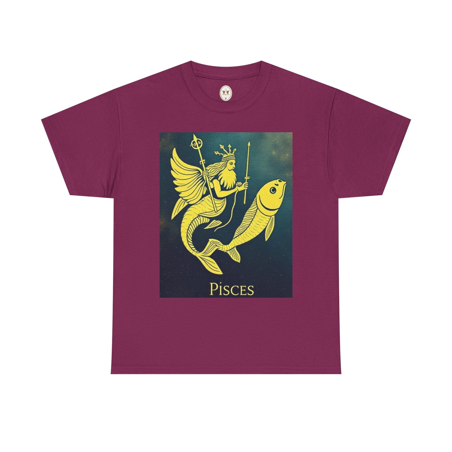 Unisex Heavy Cotton T-Shirt, Pisces Queen, Zodiac Design