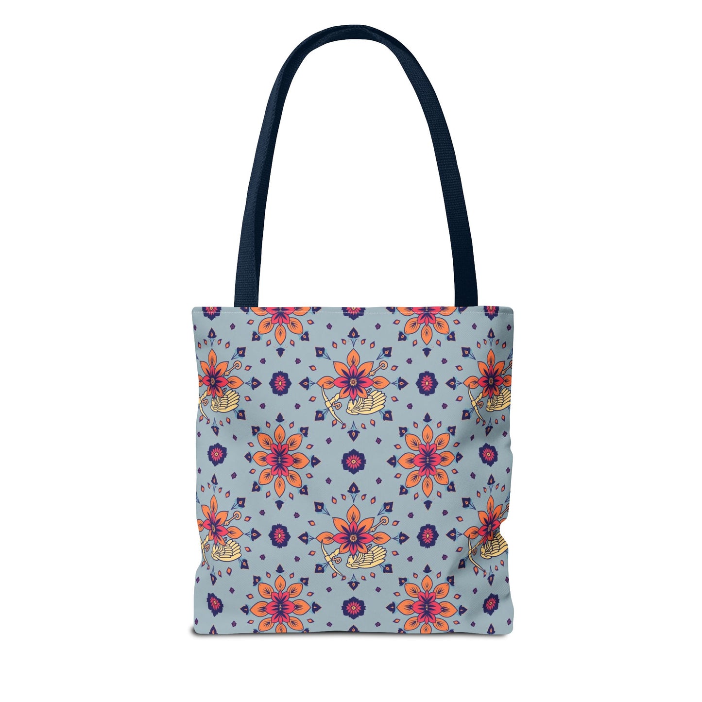 Tote Bag, (AOP), Sagittarius, Zodiac v1, Flower Pattern