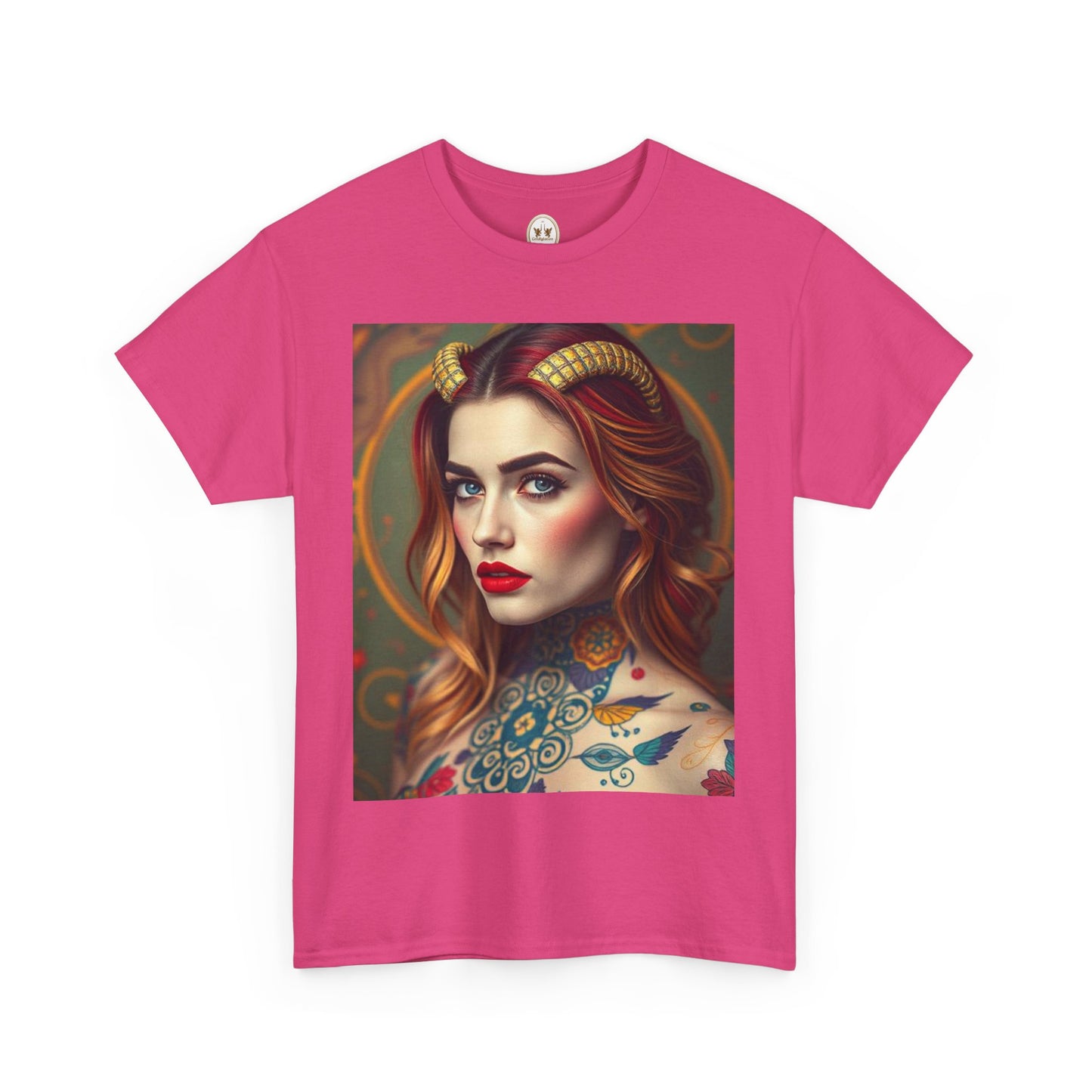 Unisex Heavy Cotton T-Shirt, Capricorn, Zodiac v3, Sexy Art