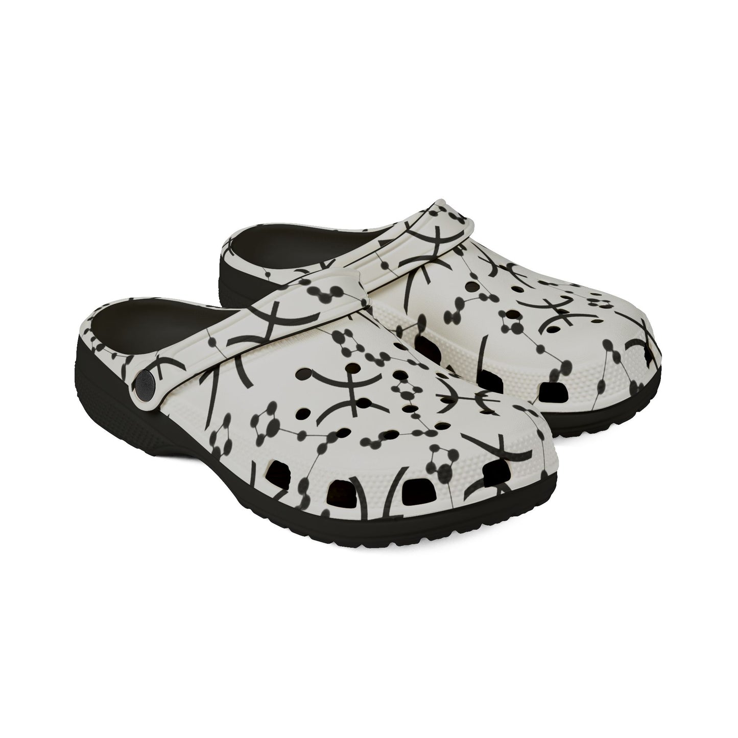EVA Foam Rubber Shoes (AOP), Material 100% EVA, Pisces Zodiac Design