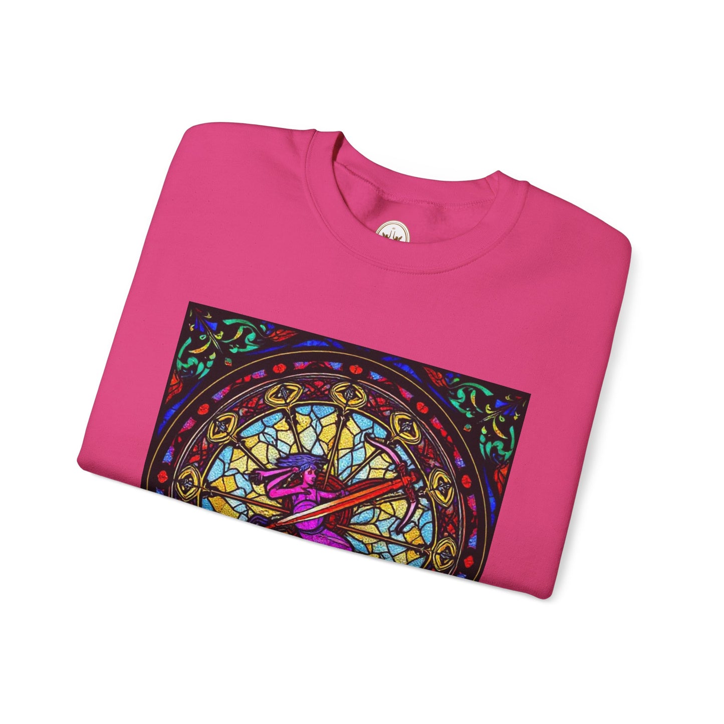 Unisex Heavy Blend™ Crewneck Sweatshirt, Glass 1, Sagittarius Zodiac Design