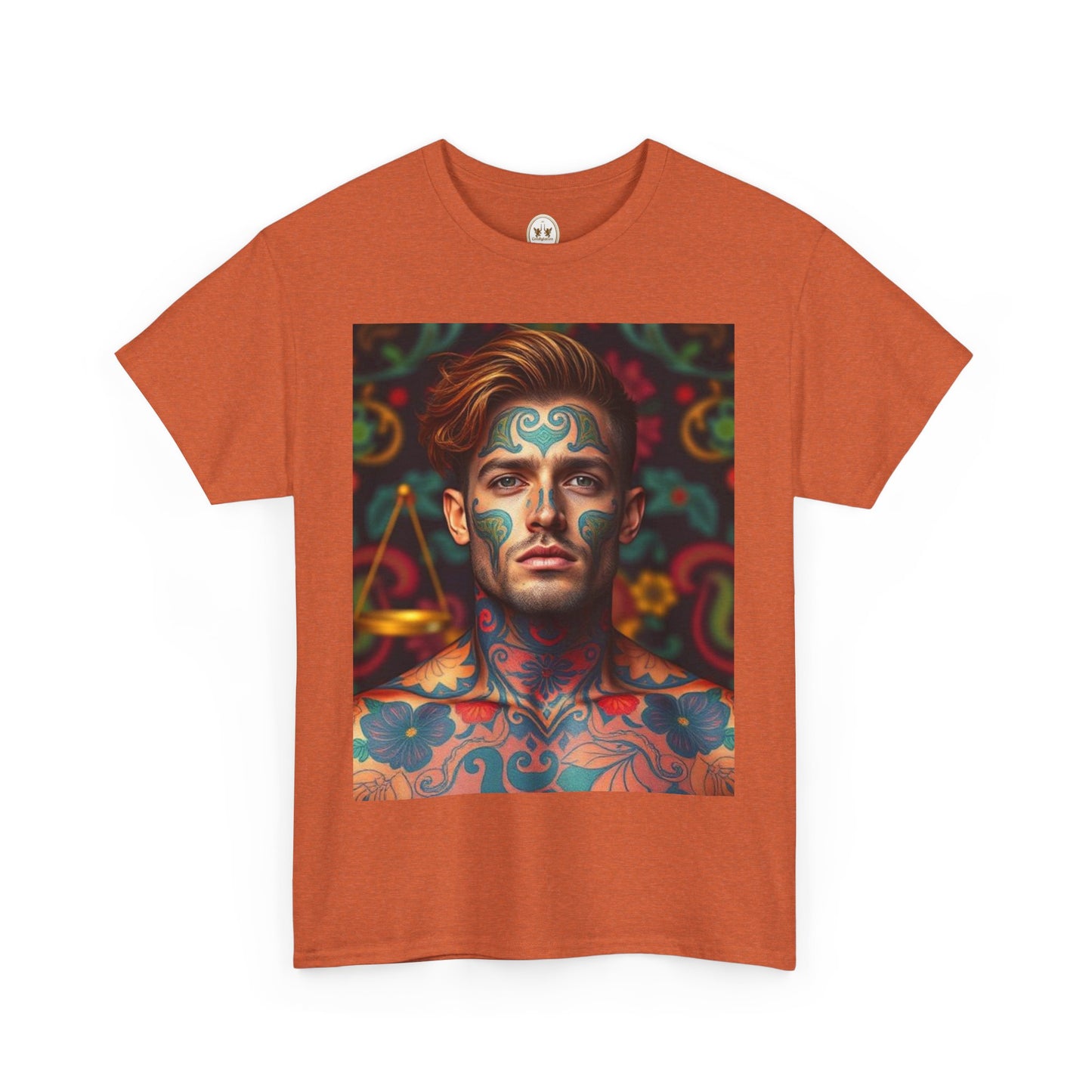 Unisex Heavy Cotton T-Shirt, Libra, Zodiac, Sexy Art