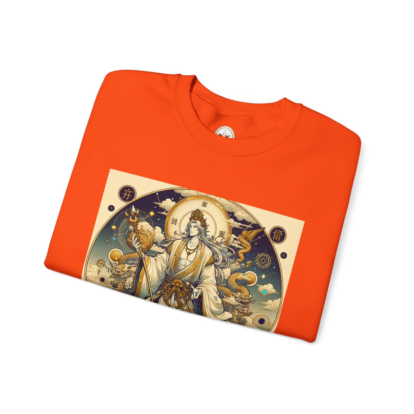 Unisex Heavy Blend™ Crewneck Sweatshirt, Anime Capricorn God, Zodiac Design