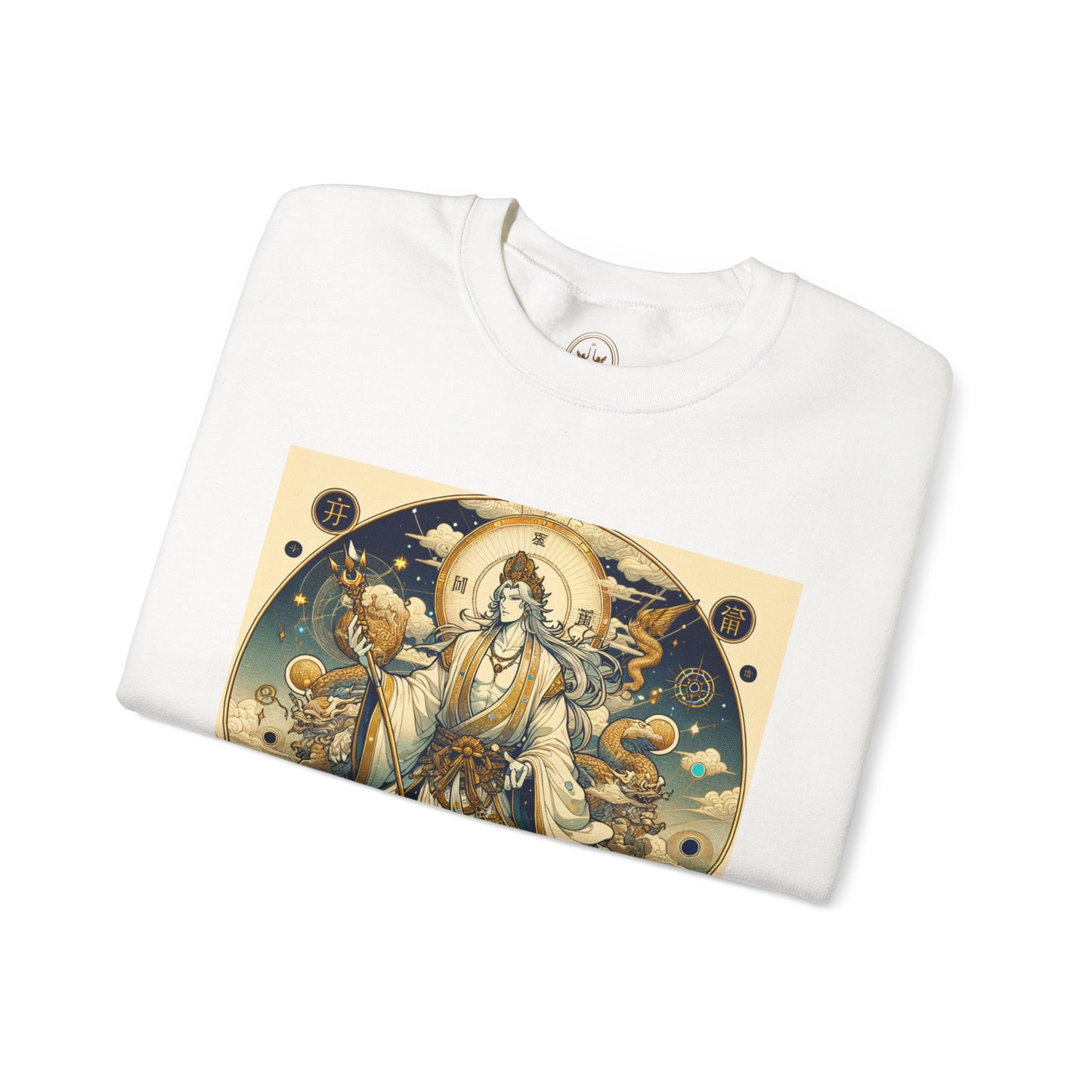 Unisex Heavy Blend™ Crewneck Sweatshirt, Anime Capricorn God, Zodiac Design