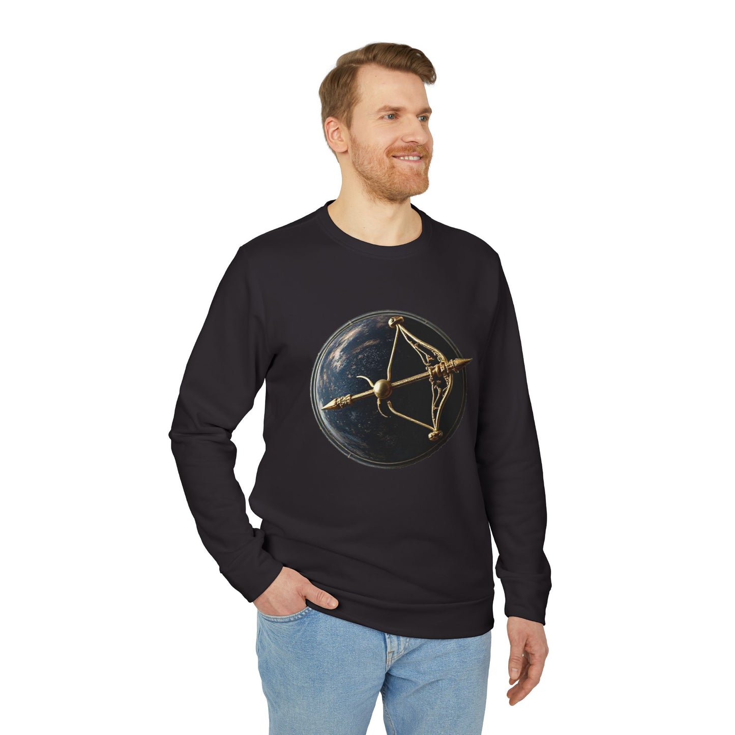 Adidas, Unisex Fleece Crewneck Sweatshirt, Sagittarius, Pop Art, Zodiac