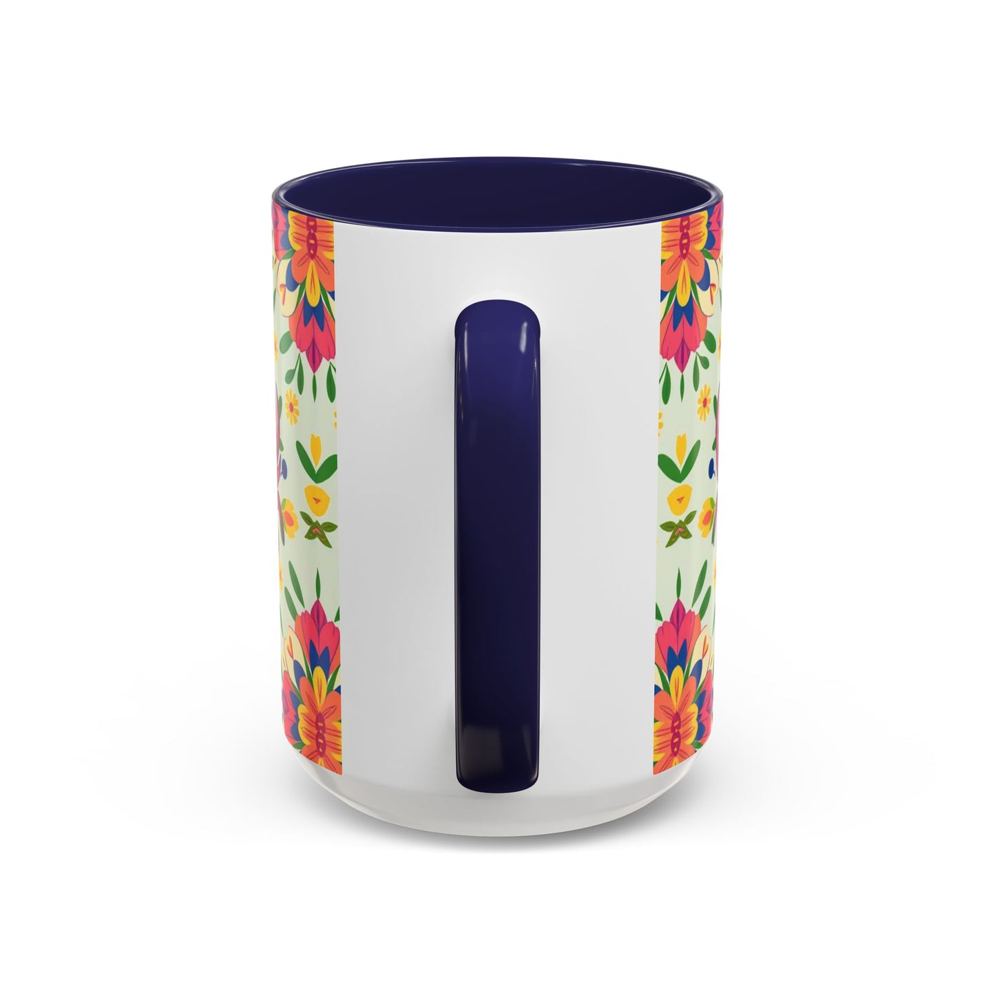 Accent Coffee Mug, Cancer, Zodiac v3, Flower Pattern, (11, 15oz)