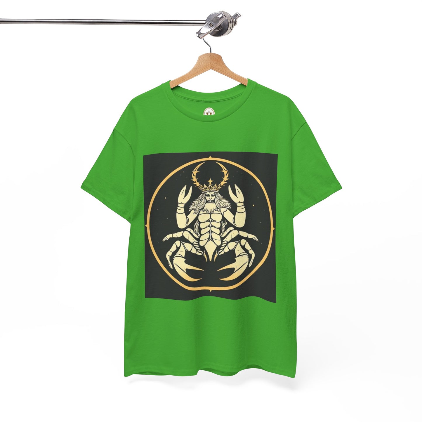 Unisex Heavy Cotton T-Shirt, Scorpio King, Print Art, Zodiac Design