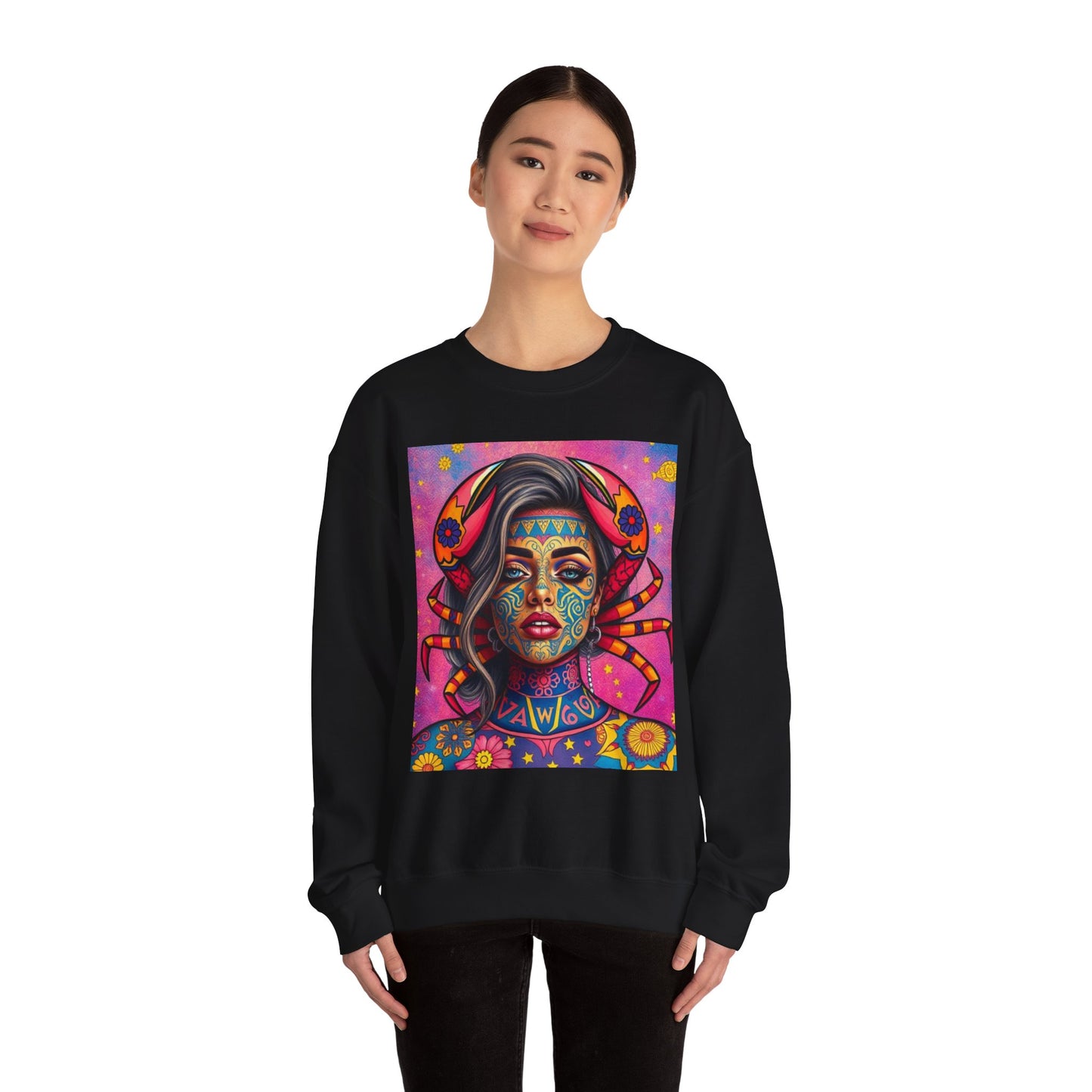 Unisex Heavy Blend™ Crewneck Sweatshirt, Cancer, Zodiac, Sexy Pattern
