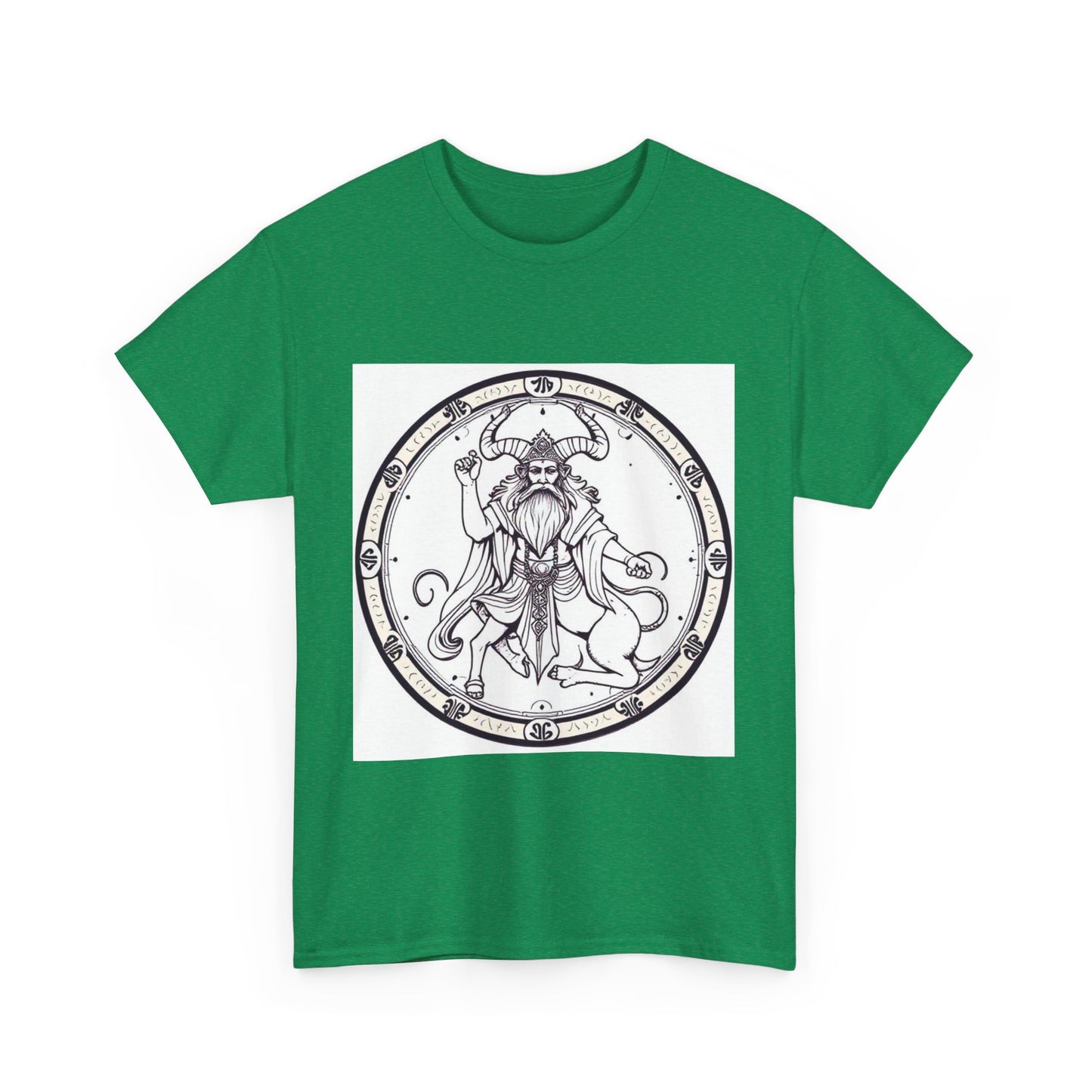 Unisex Heavy Cotton T-Shirt, Bull Centaur v1, Taurus Zodiac Design